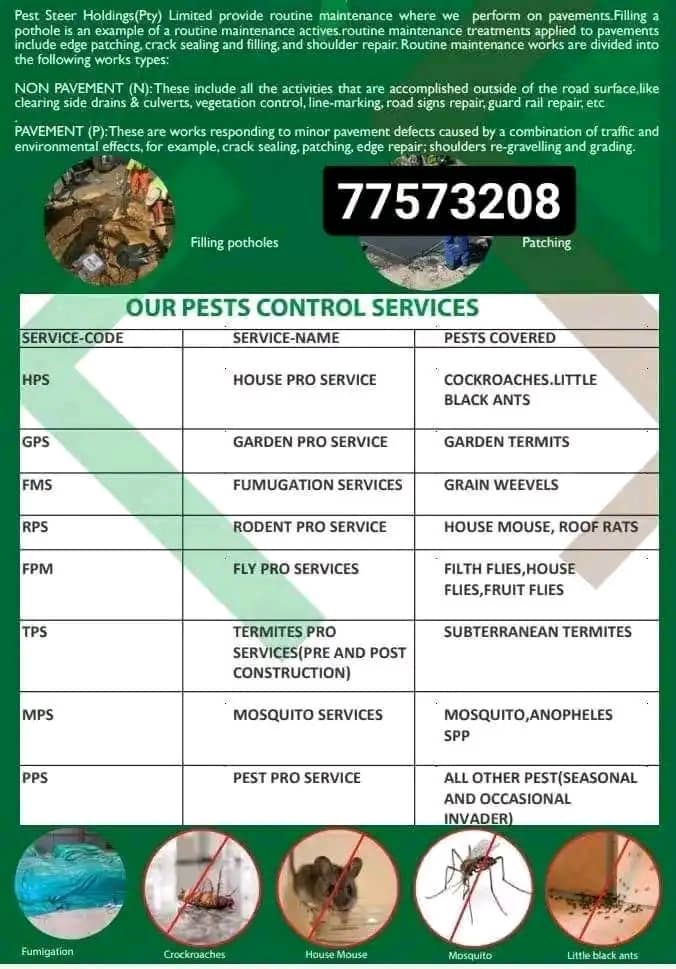 Pest control services